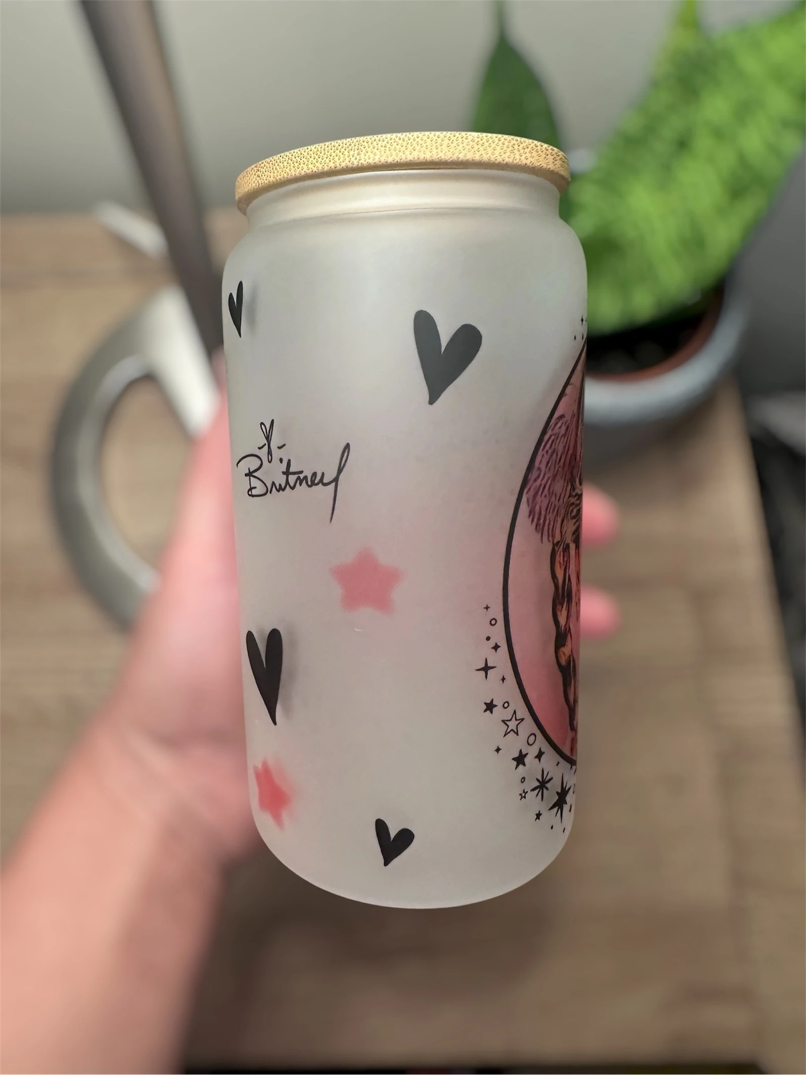 Frosted Britney Spears glass cup – photo 2